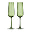 Studio Glass Flute - Olive - Set of 2
