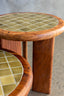 Tegola Tile + Wood Side Table - Tall