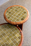 Tegola Tile + Wood Side Table - Tall