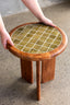 Tegola Tile + Wood Side Table - Tall