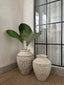Lombok Beaded Urn - Rustic White