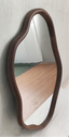Walnut Abstract Mirror