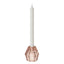 Glass Tealight + Pillar Candle Holder - Pink