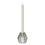 Glass Tealight + Pillar Candle Holder - Green