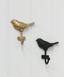 Birdie Iron Wall Hook - Gold