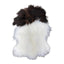 Tibetan Lamb Fur Sheepskin - Ivory + Black