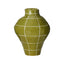Eden Check Vase - Green 24.5cm