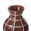 Eden Check Vase - Burgundy 28cm