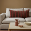 Huxley Cushion - Chocolate + Cherry 40x90