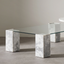 Lark Marble & Glass Coffee Table