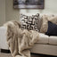 Luxor Cushion - Ecru + Black