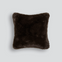 Pelage Faux Fur Cushion - Chocolate