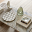 Sachi Check Tray - White + Beige