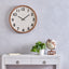 Leonard Wall Clock - Brown + White
