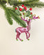 Metallic Reindeer Hanging Decoration