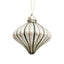 Glitter Glass Onion Hanging Decoration - Sage