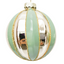 Stripe Glass Round Bauble - Sage
