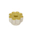 Groovy Flower Candle Holder - White + Yellow