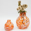 Jaslyn Speckle Glass Vase - Red + Pink