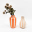 Halcyon Stripe Vase - Orange