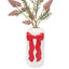 Tall Bow Vase - Red + Pink