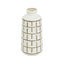 White + Gold Ceramic Vase - Tall